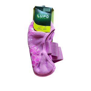 NEW Lupo Sport Women Non-Slip Reinforced Heel Yoga Pilates Barre Socks Shoe 4-8